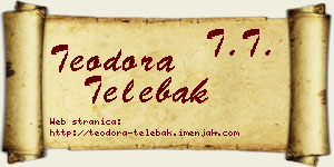 Teodora Telebak vizit kartica